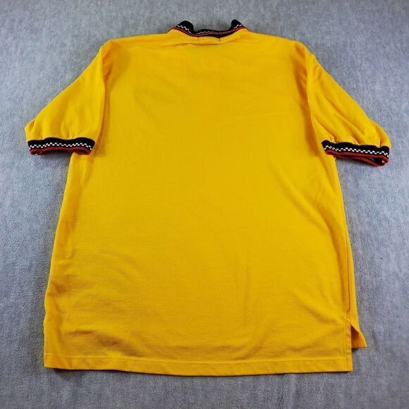 Vtg Jimmy Dean Shirt Mens Large Yellow Vantage Custom Classic Nascar Racing Polo - Picture 6 of 7